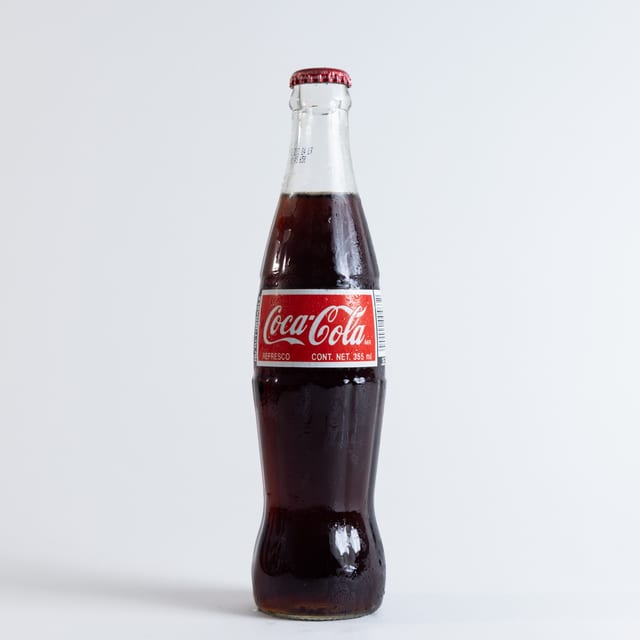 Cocacola glass bottle.