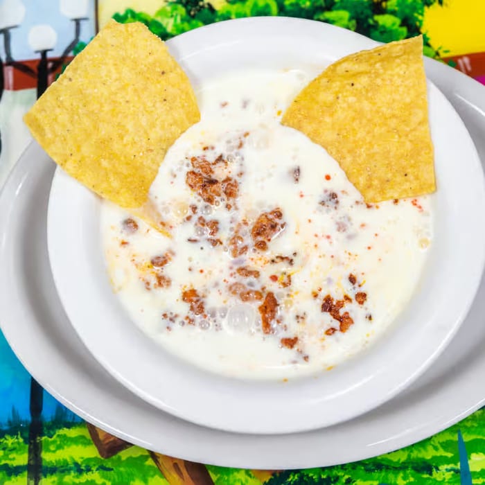 Chorizo Dip with Chips.