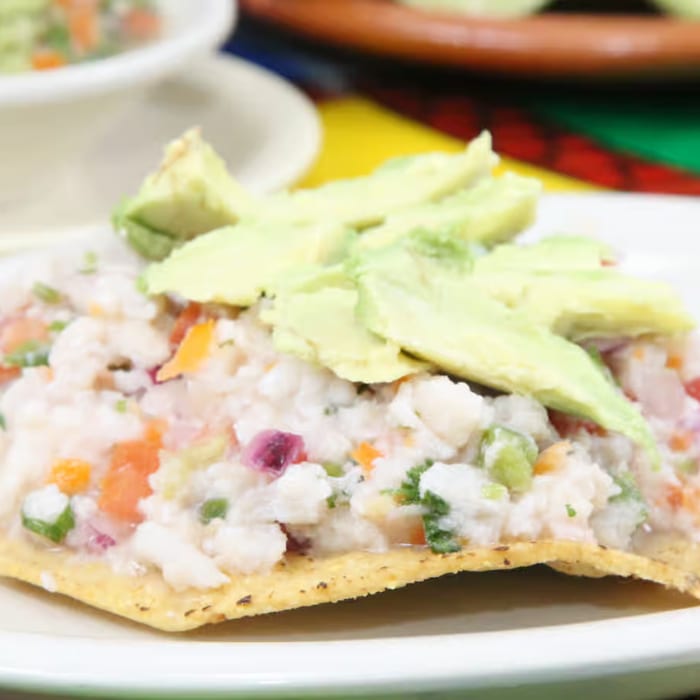 Tostada de Ceviche (Fish).