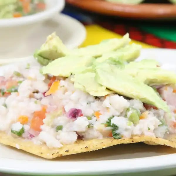 Tostada de Ceviche (Shrimp).