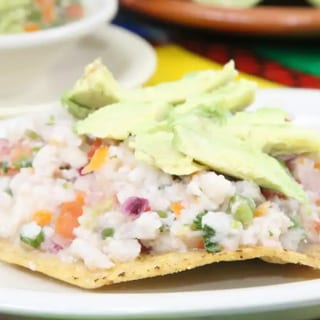 Tostada Ceviche (shrimp/camaron)