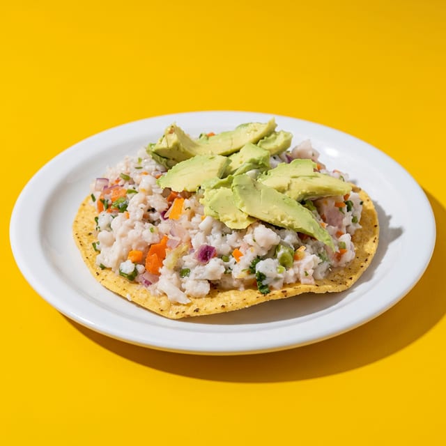 Tostada de Ceviche (Shrimp).