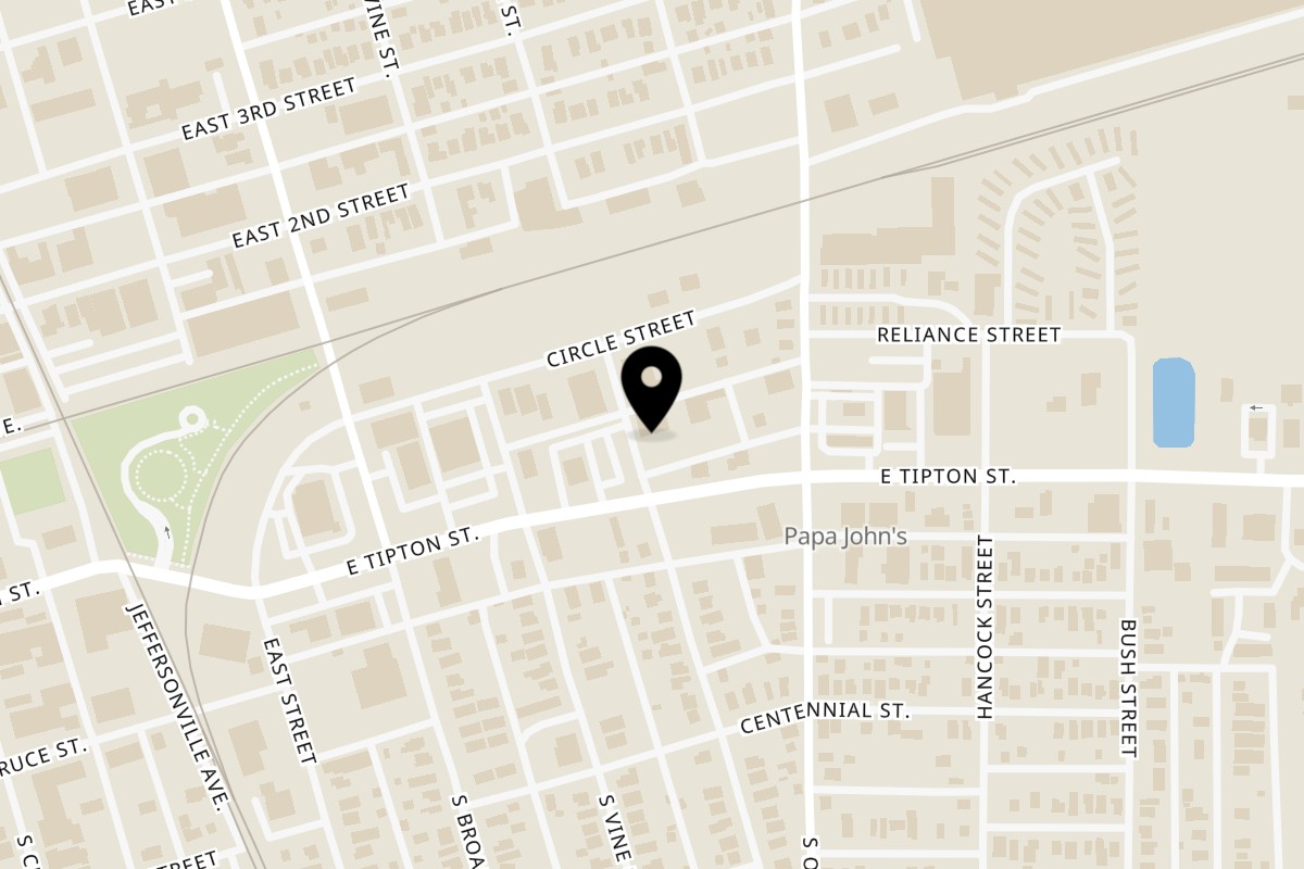 Map showing the location of Morales Mexican Restaurant on 503 E Tipton St in Seymour